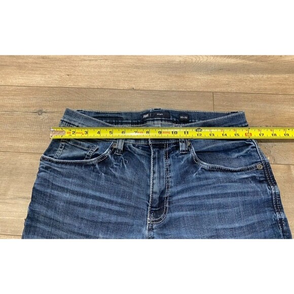 BKE Buckle Mason Tapered Mens 32X28 Thick Stitch Whiskers Blue Denim Jeans - Picture 4 of 9